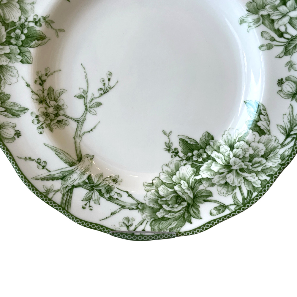 222 Fifth Adelaide MOSS Porcelain Dinner Plates 10.5in Floral Set of 4 New - Picture 15 of 16